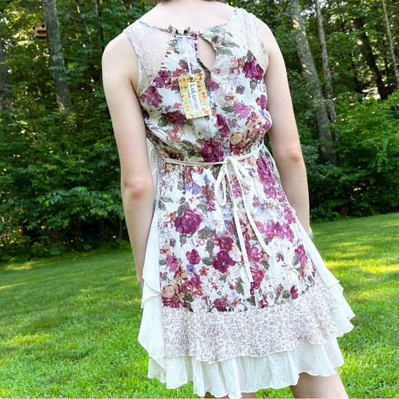 NWT! LULUMARI boho floral patchwork romantic dress, S. - Picture 13 of 13